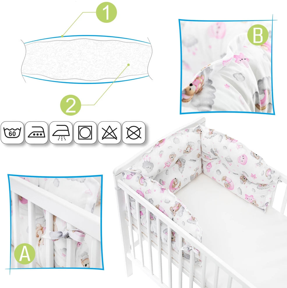 Lovelės apsauga Hobby Kids Sleeping teddy bear, 160x30 cm