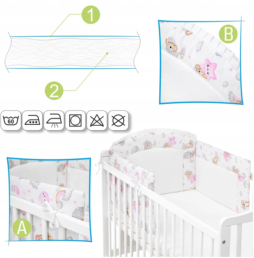Lovelės apsauga Hobby Kids Sleeping teddy bear, 170x38 cm