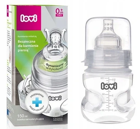 LOVI 21/573 Savaime sterilizuojantis buteliukas 150ml