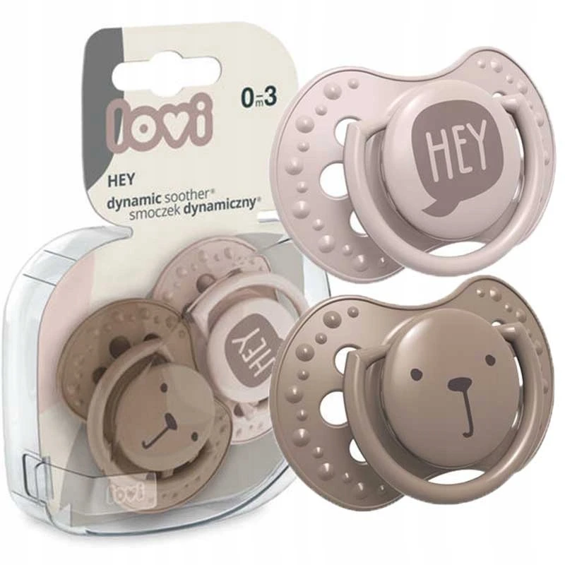 LOVI silikoninis dinaminis čiulptukas HEY GIRL, 0-3m, 2 vnt, ruda, 22/885girl