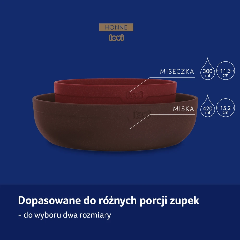 LOVI dubenėliai TAMARILLO, 6m+, 2 vnt., bordo spalva, 21/531_red