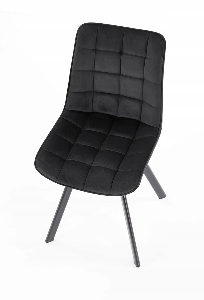 Bez Marki LOVI dygsniuota aksominė kėdė juoda - modernumas ir elegancija