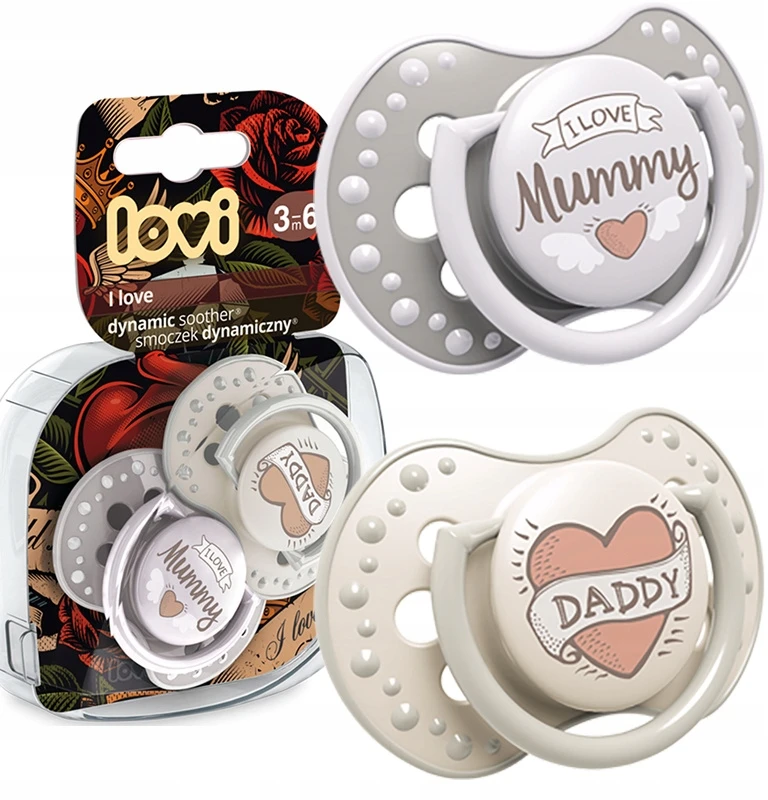 LOVI 22/867 Dinaminis silikoninis čiulptukas 3-6 m 2vnt I Love