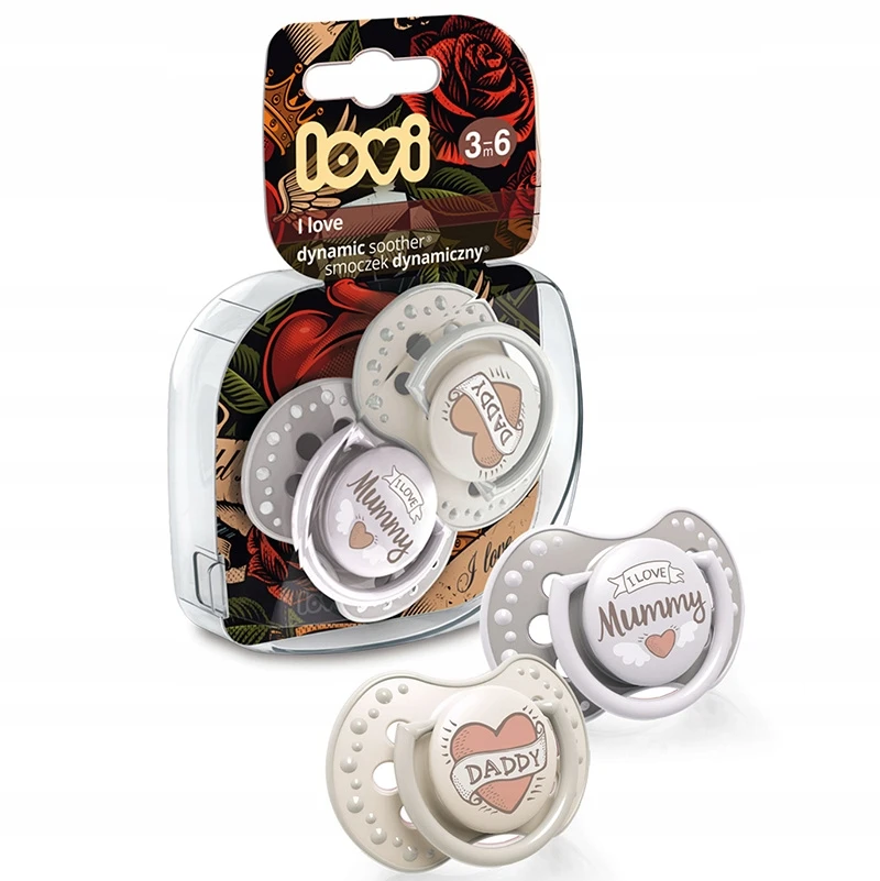 LOVI 22/867 Dinaminis silikoninis čiulptukas 3-6 m 2vnt I Love