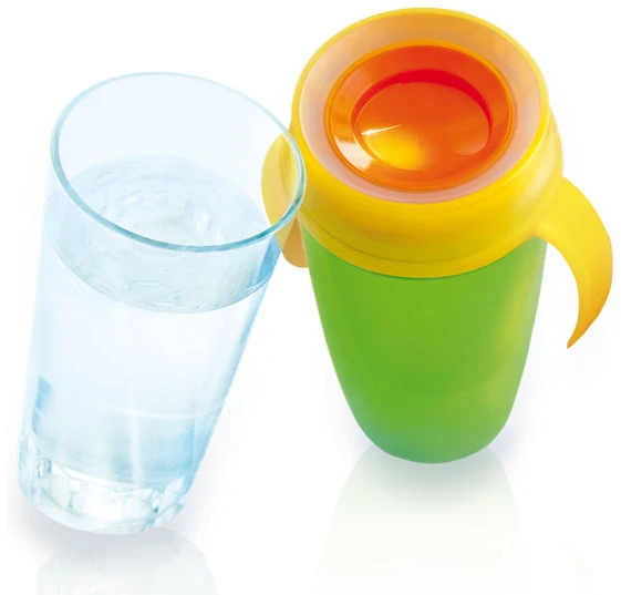 Lovi Mini neišsiliejantis puodelis 210 ml žalias