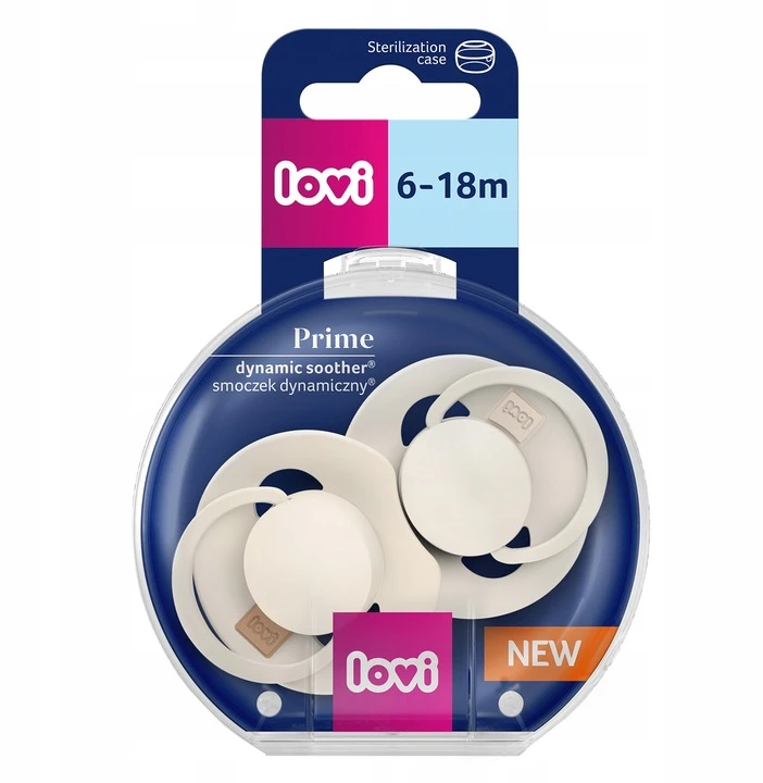 LOVI silikoniniai dinaminiai čiulptukai Prime, Coconut/ Ivory, 6-18m, 2 vnt., 34/402