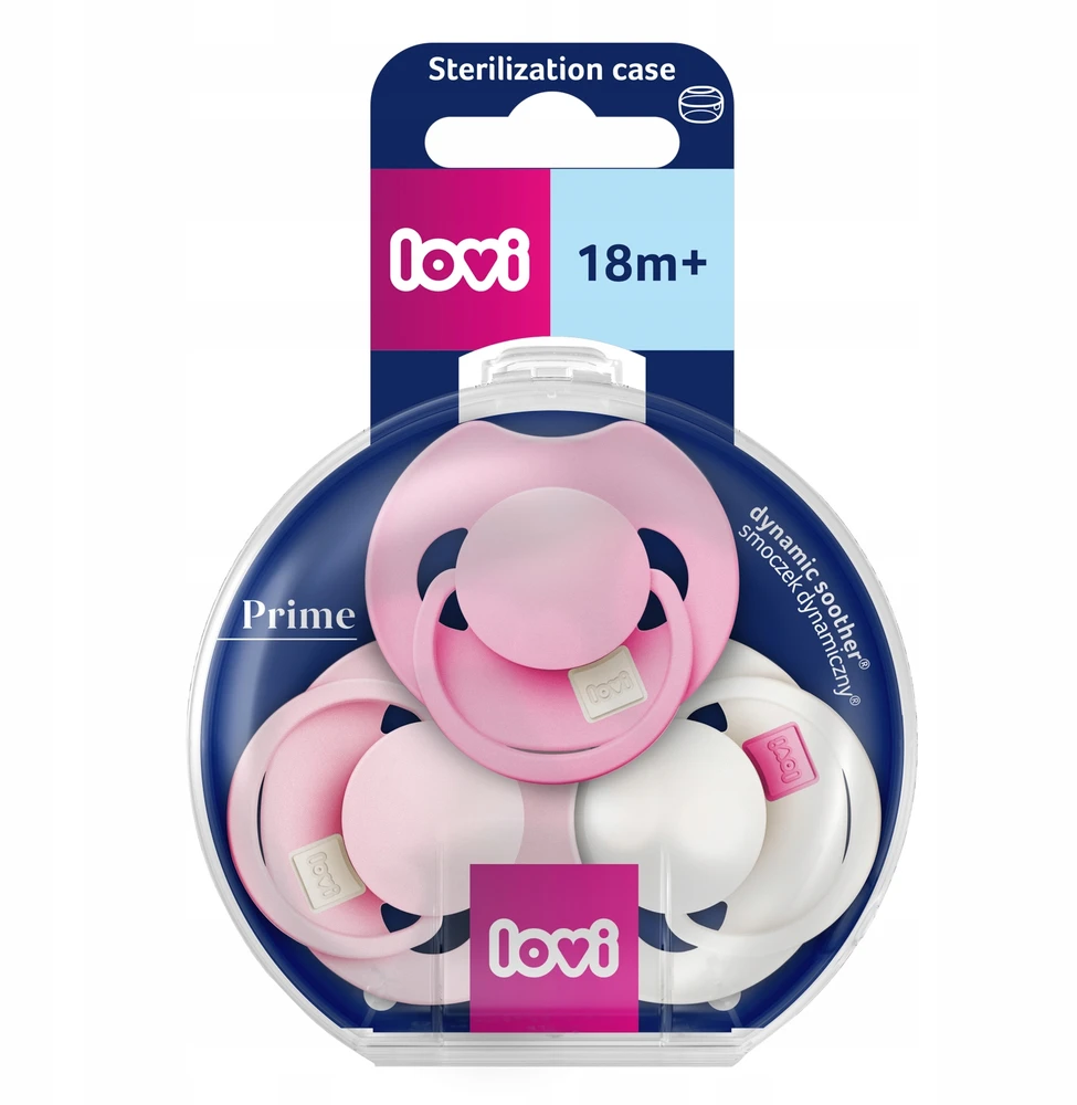 LOVI PRIME TUTTI FRUTTI - 3x dinamiškas fiziologinis čiulptukas, silikonas, 18m+