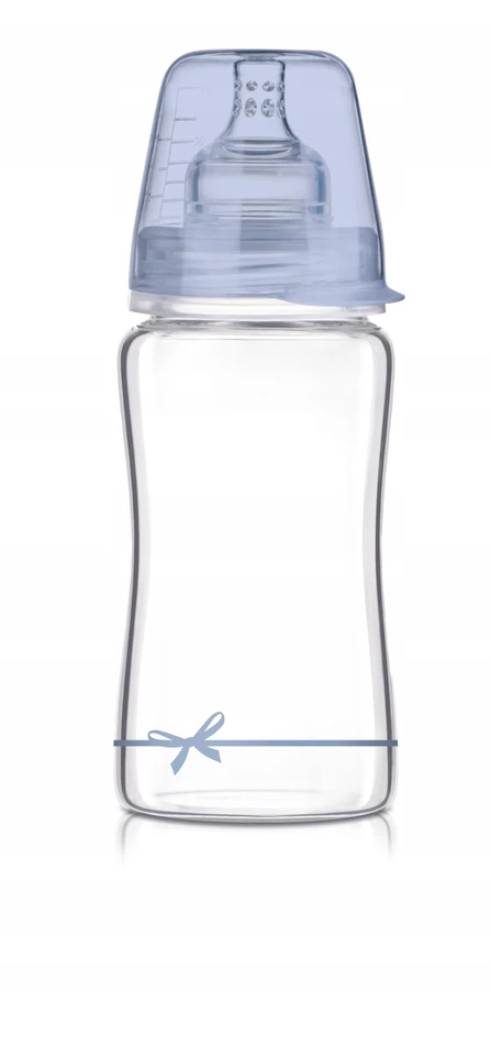 LOVI stiklinis buteliukas DIAMOND GLASS Baby Shower boy, 250 ml, 74/204boy