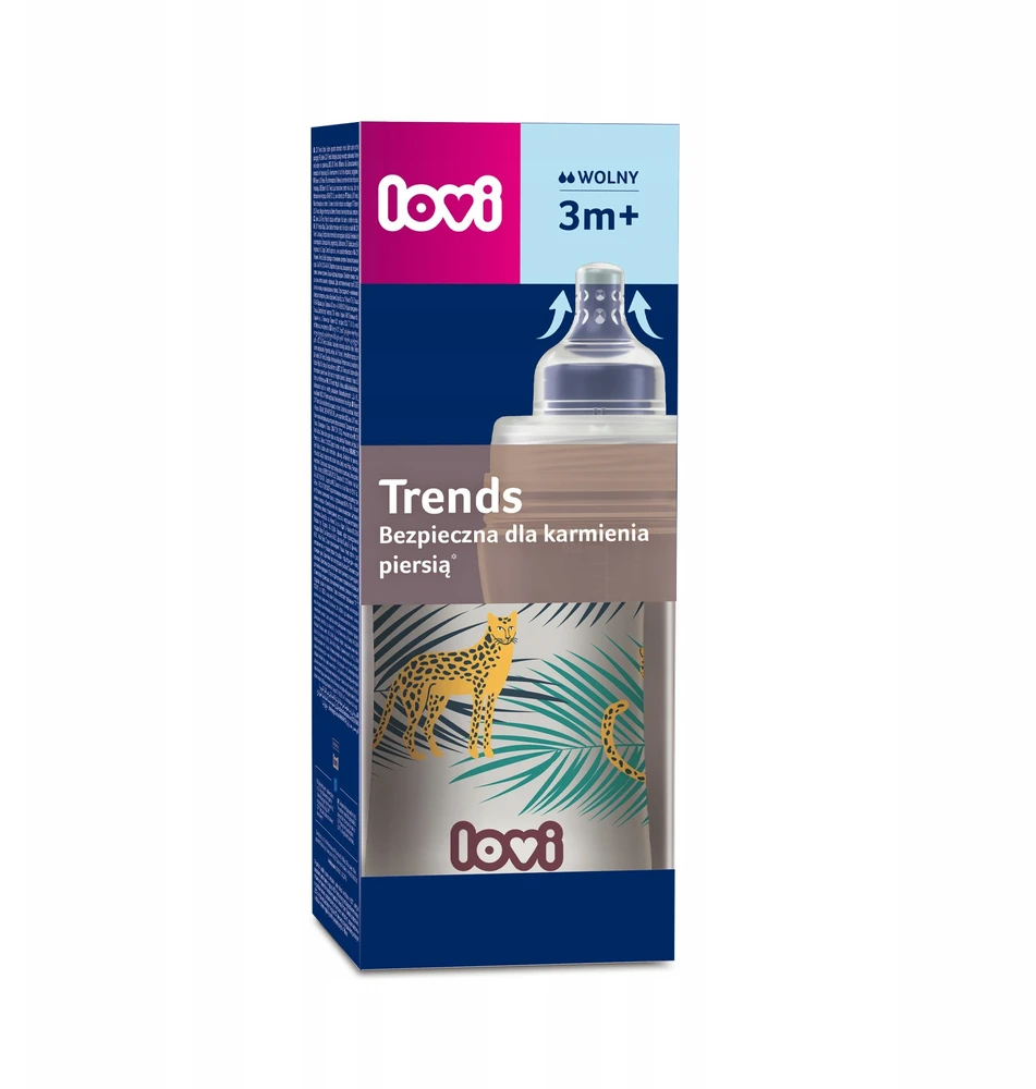 LOVI TRENDS VAIKŲ BUTELAS 250 ML JUNGLE VIBES 21/594 3M+