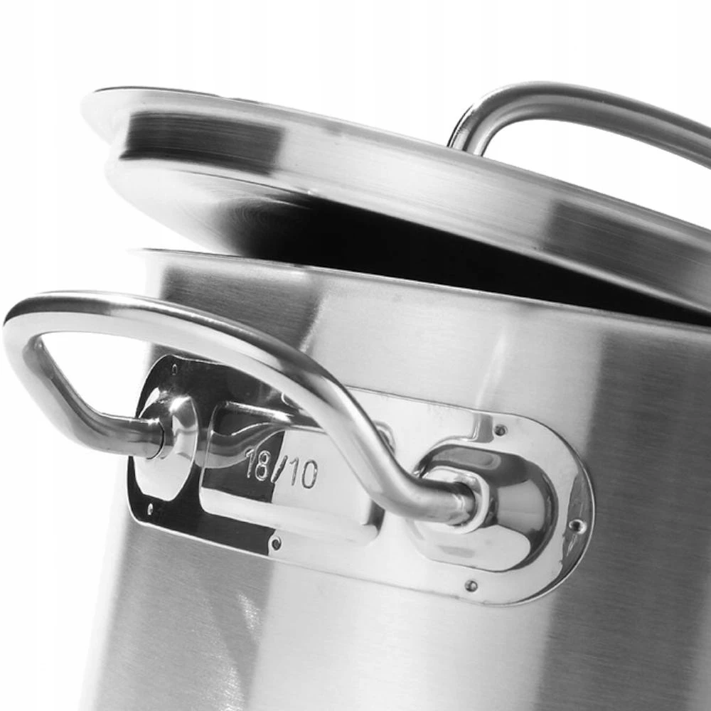 Low puodas Kitchen Line su dangčiu 7.3 L, Ø 280 x 120 mm - Hendi 836033