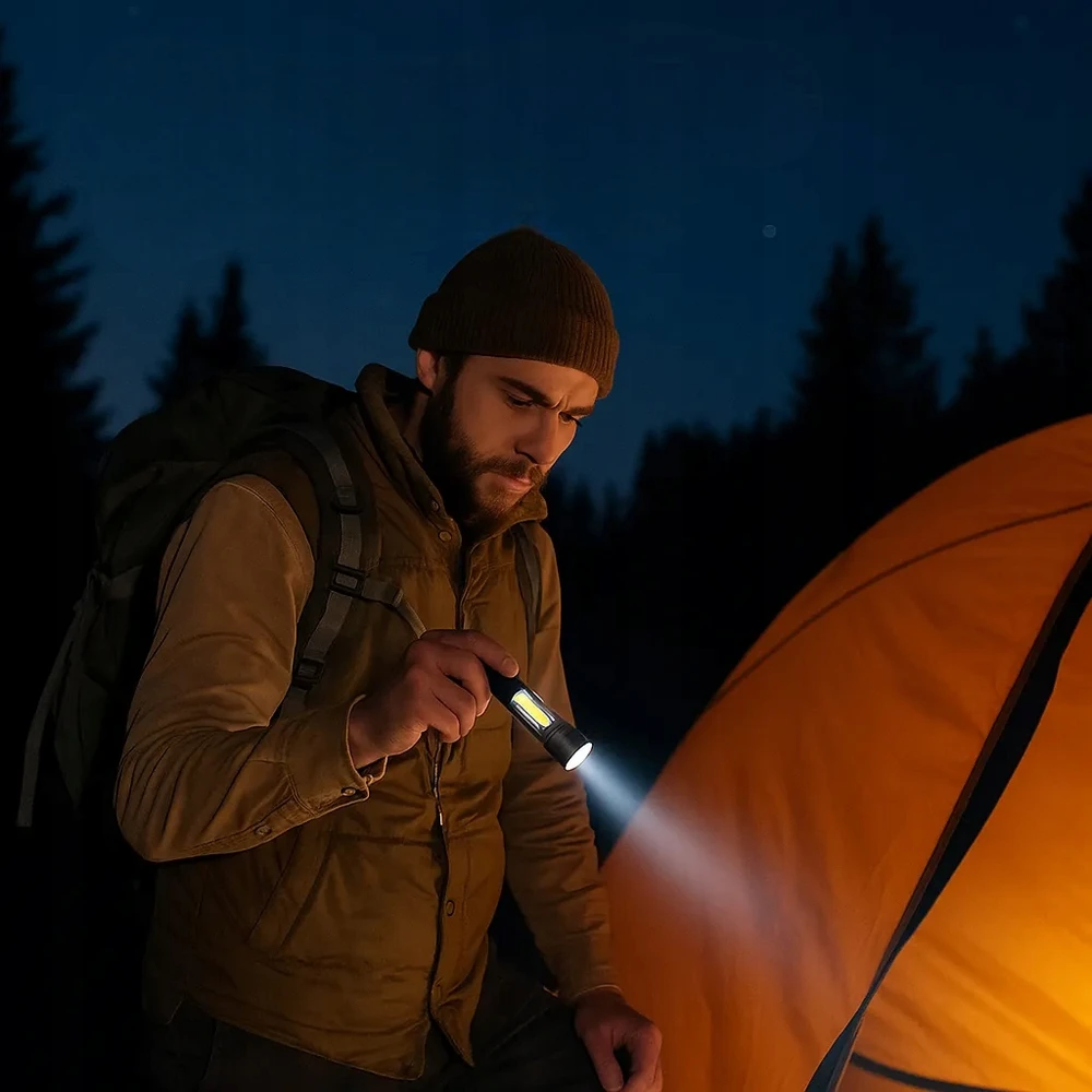 LTC GALINGAS LED TAKTINIS BLYKŠTINĖS ŽIBINTAS ĮKRAUJAMAS ZOOM SURVIVAL MILITARY USB