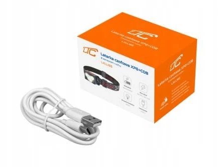 LTC TelForceone LED XPG 5W + COB 5W priekinis žibintas, judesio jutiklis, 1200 mAh baterija, USB įkrovimas