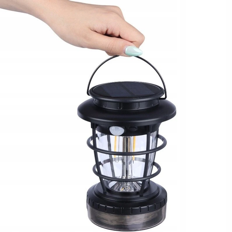 LTC SOLAR CAMPING LAMP GARDEN GARLAND LED USB DUSK JUDĖJIMO JETUVAS