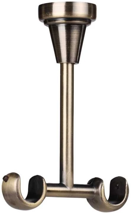 Domoletti Dvigubas karnizo laikiklis, matinio sidabro sp., 12 cm, D19