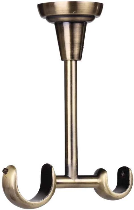 Domoletti Dvigubas karnizo laikiklis, sendinto aukso sp., 12 cm, D19