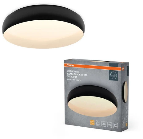 Lubinis šviestuvas Osram 32W LED paviršinis šviestuvas CIRCLE, juodas, 3000/4000/6500K