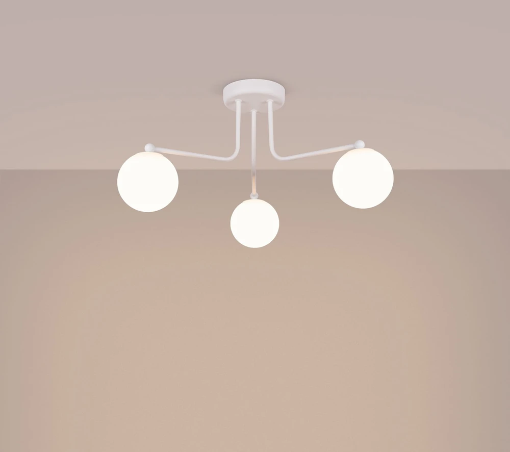 Lubinis šviestuvas Sollux Lighting Šviestuvas ASTRAL 3 baltas