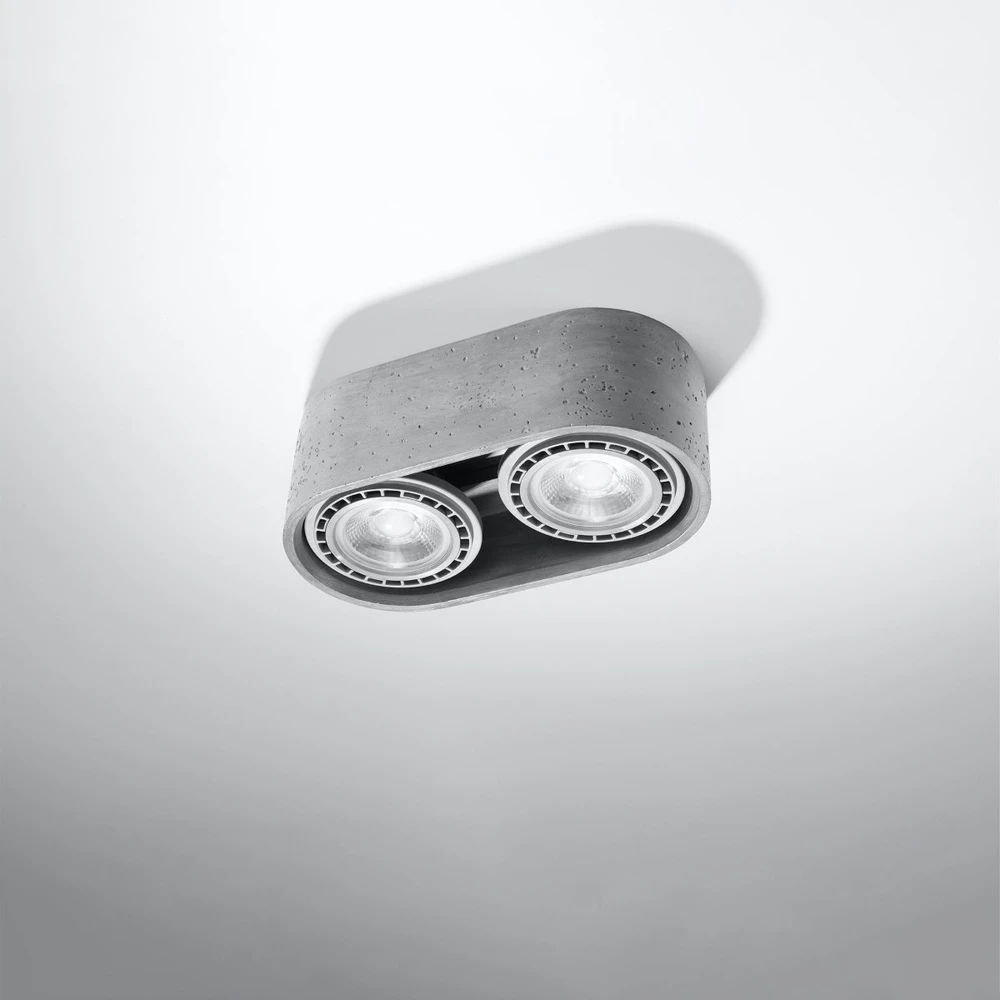 Sollux Lighting Lubinis šviestuvas BASIC 2 concrete
