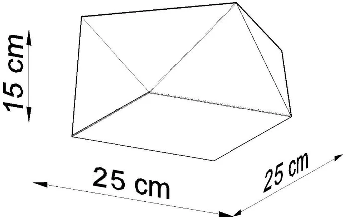 Lubinis šviestuvas Sollux Plafonas HEXA 25 juodas