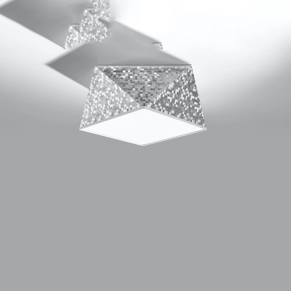 Lubinis šviestuvas Sollux Lighting Sollux Plafonas HEXA 25 sidabro
