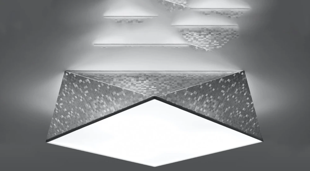Lubinis šviestuvas Sollux Lighting Sollux Plafonas HEXA 45 sidabro
