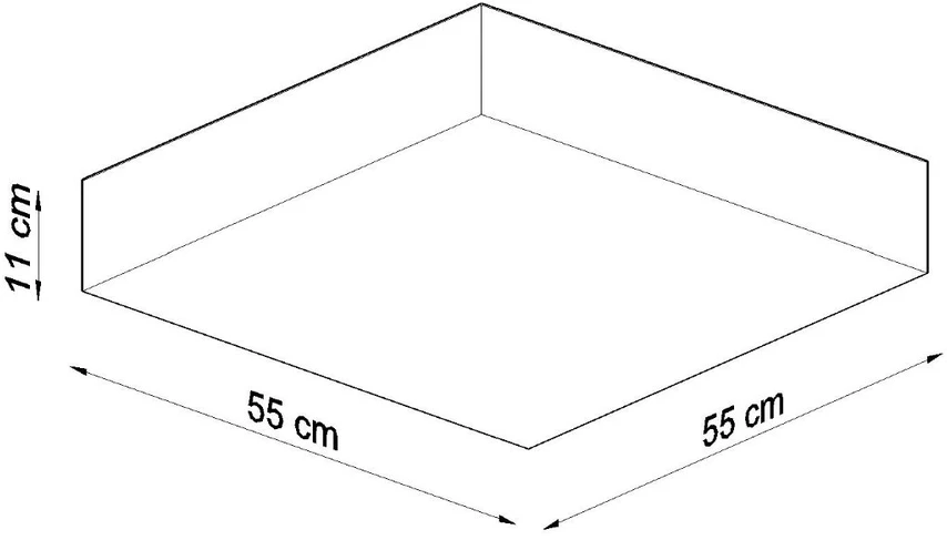 Sollux Lighting Lubinis šviestuvas HORUS 55 juodas