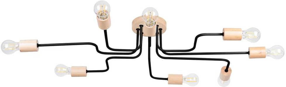 Lubinis šviestuvas Sollux Lighting Šviestuvas TIMBO 8 juodas
