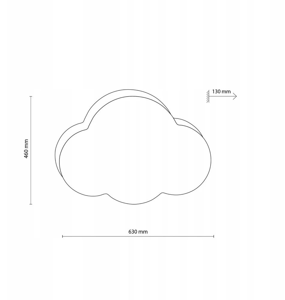 Lubinis šviestuvas TK Lighting Cloud mėlyna pastelinis 6071