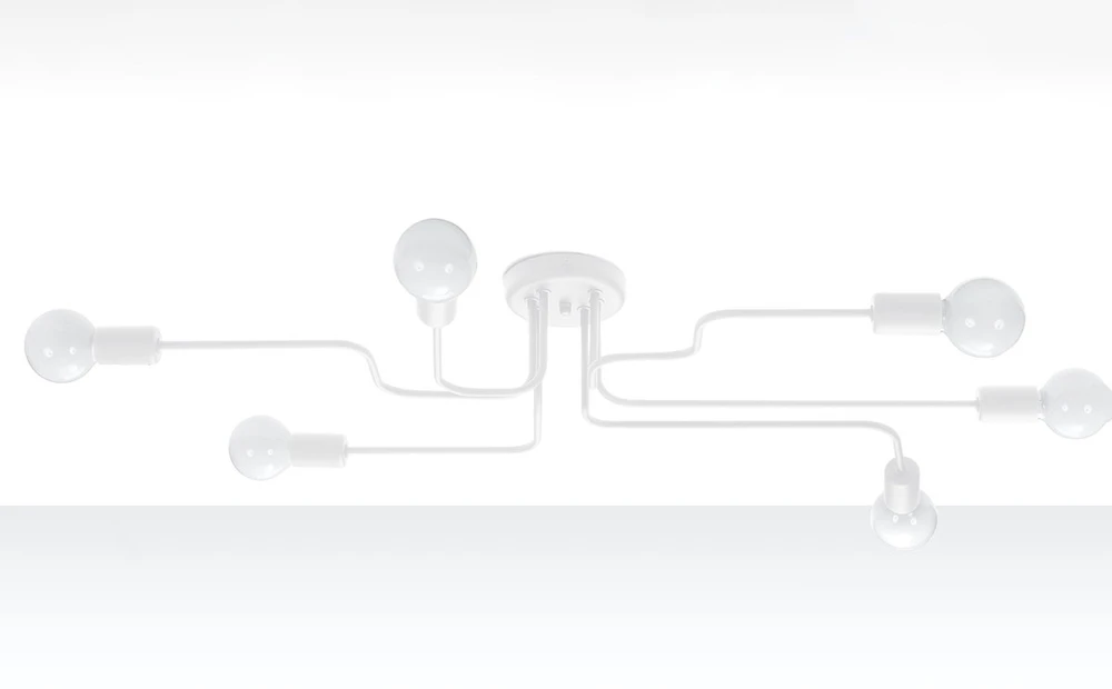 Lubinis šviestuvas Sollux Lighting Šviestuvas VECTOR 6 baltas