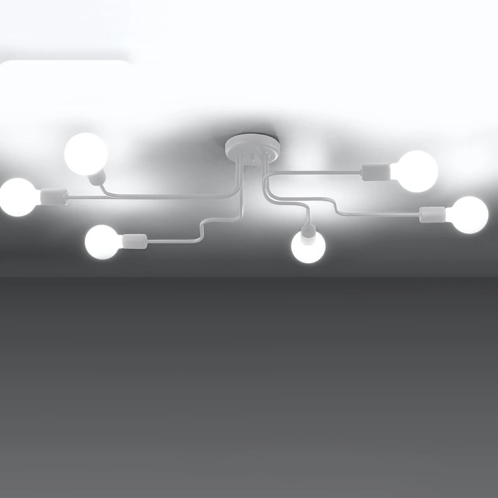 Lubinis šviestuvas Sollux Lighting Šviestuvas VECTOR 6 baltas