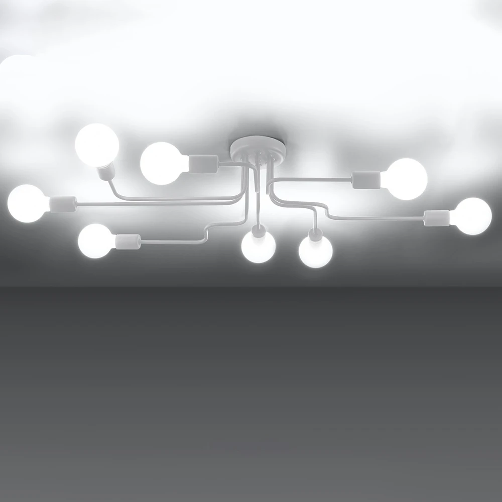 Lubinis šviestuvas Sollux Lighting Šviestuvas VECTOR 8 baltas