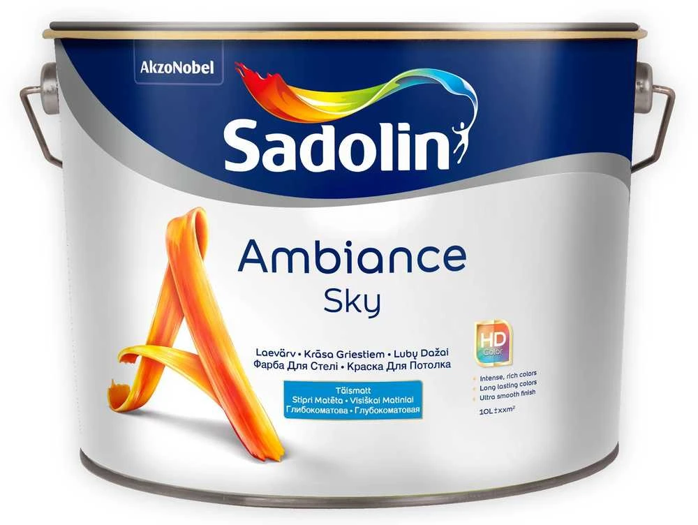 Lubų dažai SADOLIN AMBIANCE SKY, baltos sp., visiškai matiniai, 2,5 l