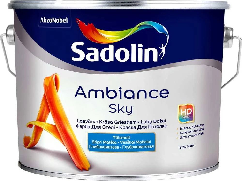 Lubų dažai SADOLIN AMBIANCE SKY, baltos sp., visiškai matiniai, 10 l
