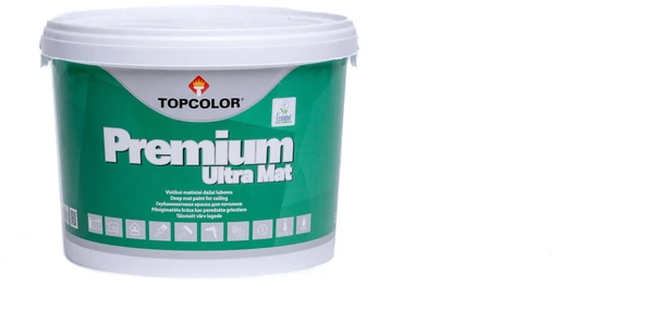 Dažai luboms ir sienoms TOPCOLOR PREMIUM ULTRA MAT, A bazė, 1 l