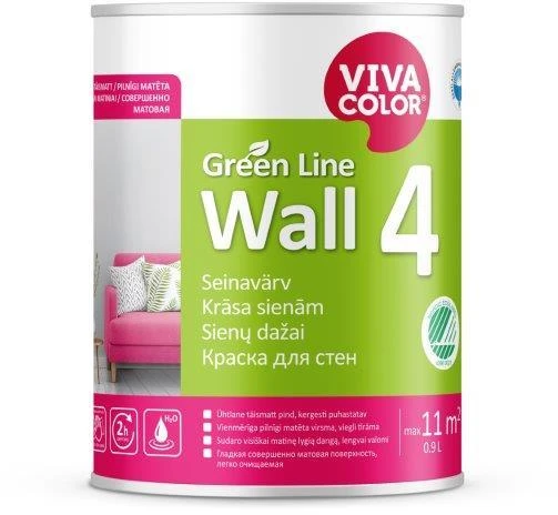 Lubų dažai VIVACOLOR Žalias LINE CEILING 2, matiniai, baltos sp., A bazė, 900 ml