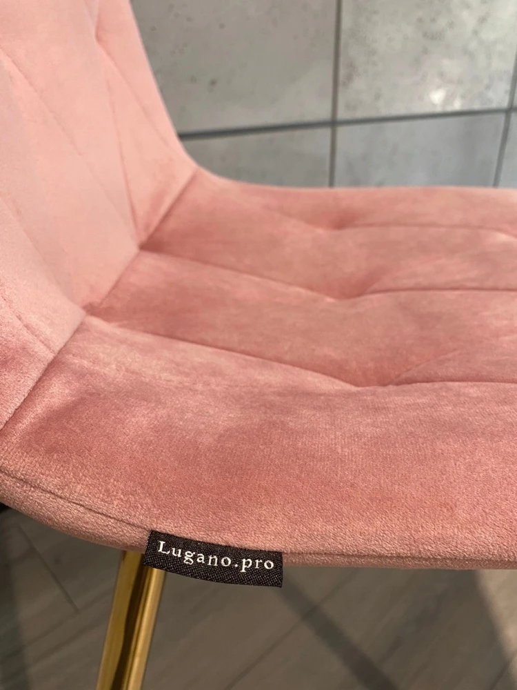 Lugano BORGO minkšta rožinio aksomo kėdė svetainei, virtuvei, valgomajam