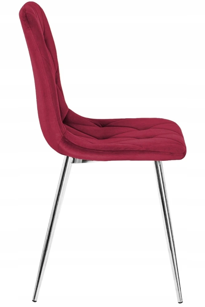 Lugano BORGO VELVET BURGUNDY Sidabrinis minkšta kėdė