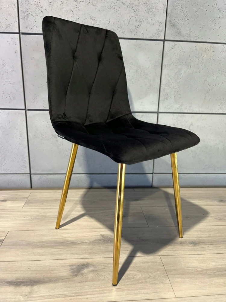Lugano BORGO VELVET Juodas GOLD minkšta kėdė