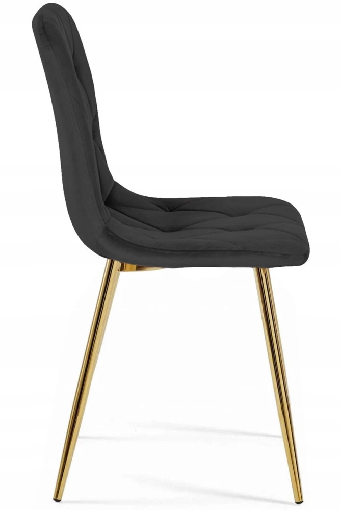 Lugano BORGO VELVET Juodas GOLD minkšta kėdė