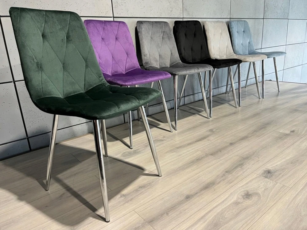 Lugano BORGO VELVET Žalias FOREST Sidabrinis minkšta kėdė