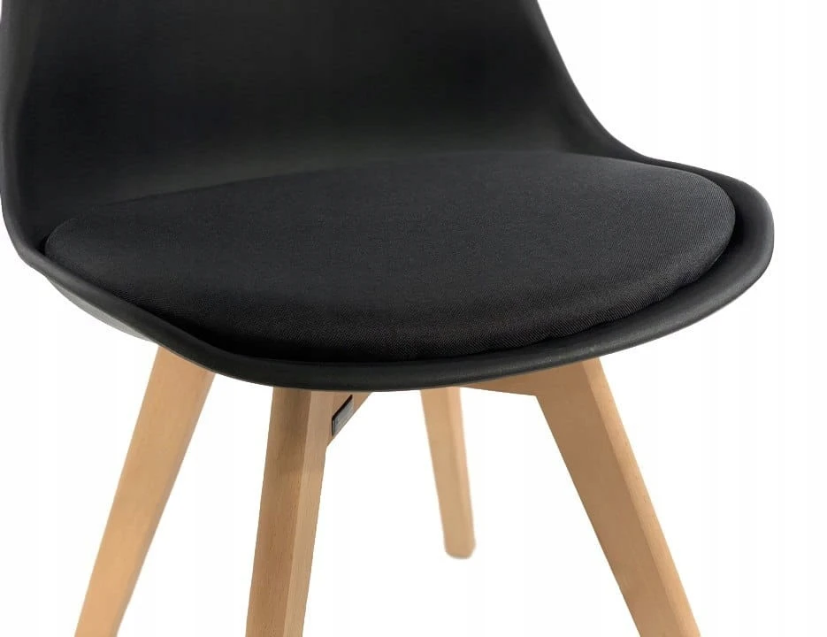 Lugano MONZA Juodas skandinaviška kėdė - Juodas Fabric II