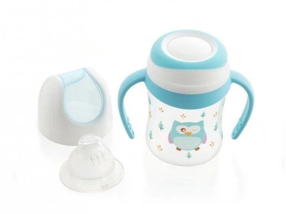 Lulabi Owl puodelis 120 ml mėlynas