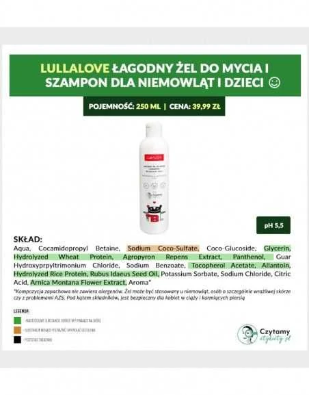 LULLALOVE - Švelnus valomasis gelis ir šampūnas kūdikiams ir vaikams 280 ml
