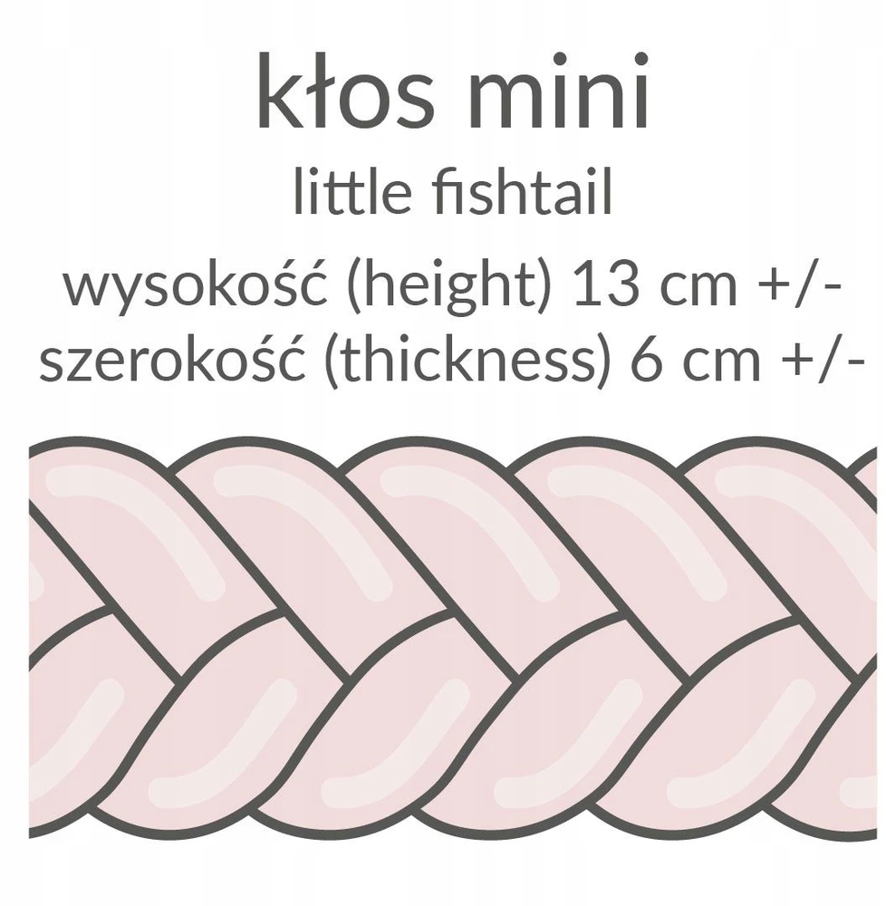 Lulumi Warkocz ochraniacz do łóżeczka Kłos mini 200 cm Pilka
