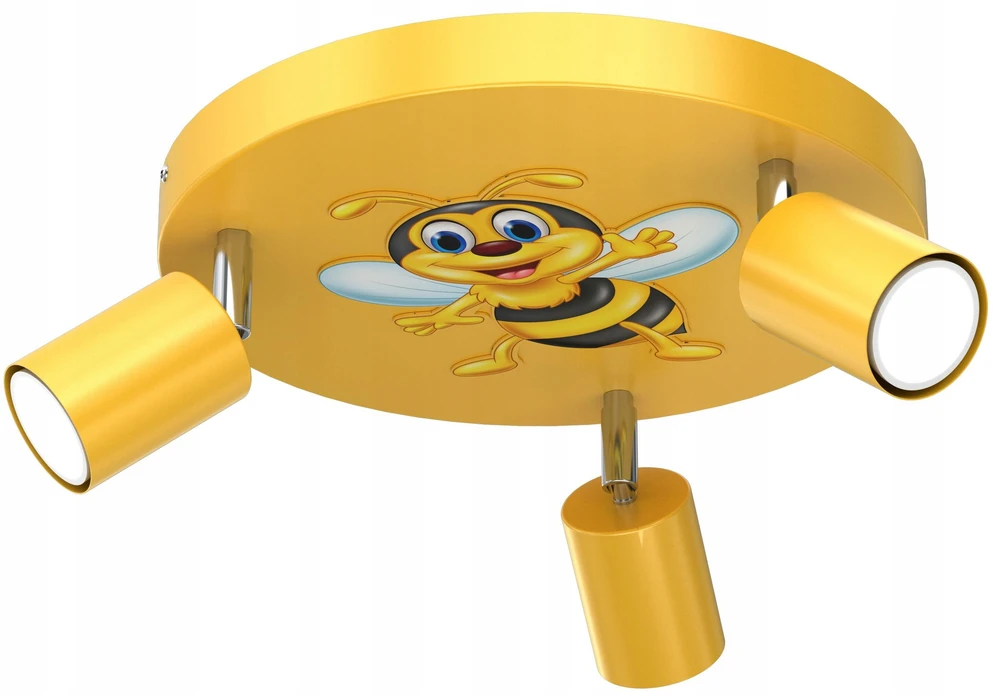 Luminex Lampa Sufitowa FUN Geltonas 3xGU10 Pszczoła Do Pokoju Dziecka