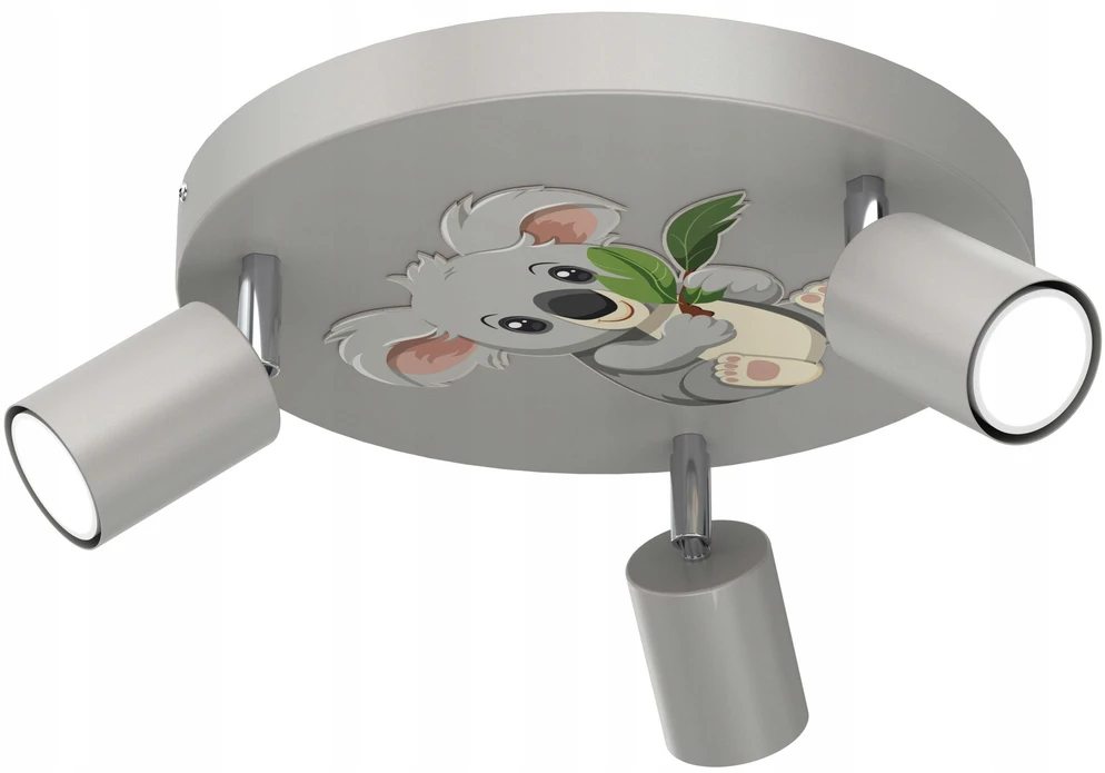 Luminex Lampa Sufitowa FUN Pilka 3xGU10 Koala Do Pokoju Dziecka