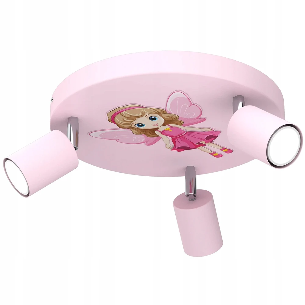 Luminex Lampa Sufitowa FUN Rožinė 3xGU10 Fėja Do Pokoju Dziecka