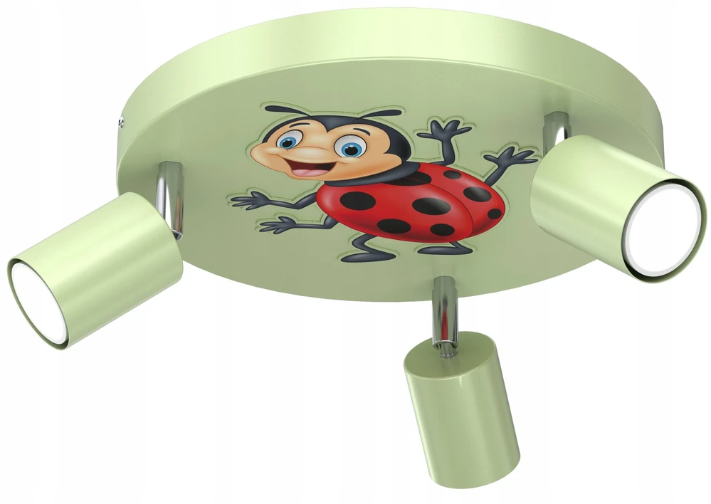 Luminex Lampa Sufitowa FUN Žalias 3xGU10 Do Pokoju Dziecka