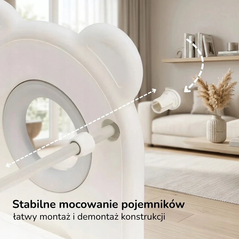Lumpurini REGAŁ POJEMNIKI PLASTIKOWE DUŻY ORGANIZER NA ZABAWKI MEBLE DLA DZIECI