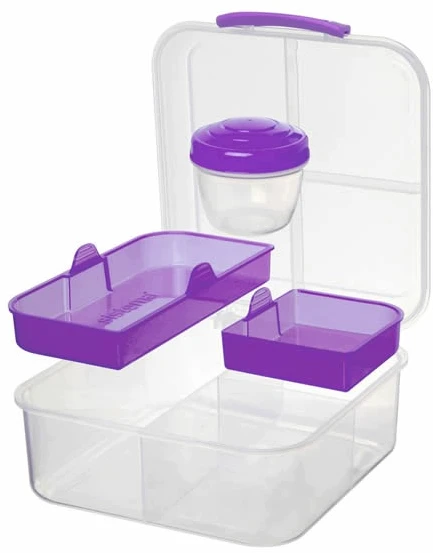 Lunch konteineris Bento Cube 1,25l SISTEMA bez BPA violetinė